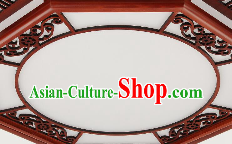 Chinese Handmade Wood Lantern Traditional Ceiling Lamp Eight Diagrams Lantern
