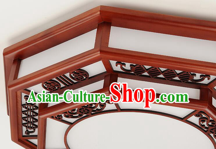 Chinese Handmade Wood Lantern Traditional Ceiling Lamp Eight Diagrams Lantern