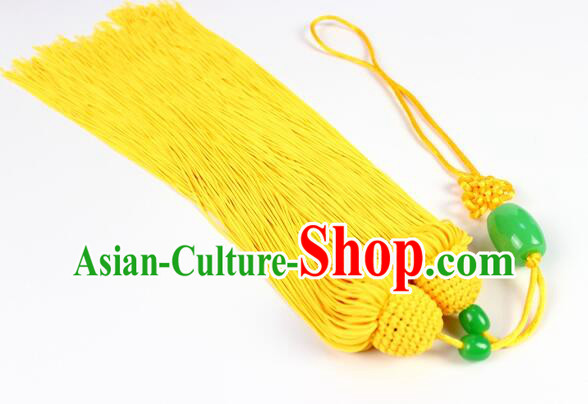 Chinese Tai Chi Sword Tassels Handmade Jade Pendant