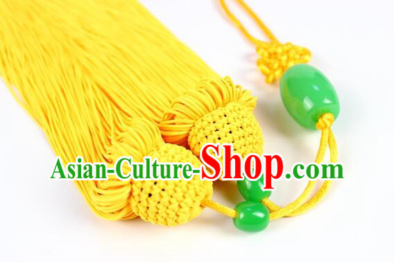 Chinese Tai Chi Sword Tassels Handmade Jade Pendant