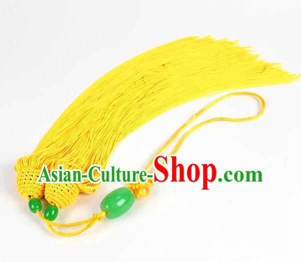 Chinese Tai Chi Sword Tassels Handmade Jade Pendant