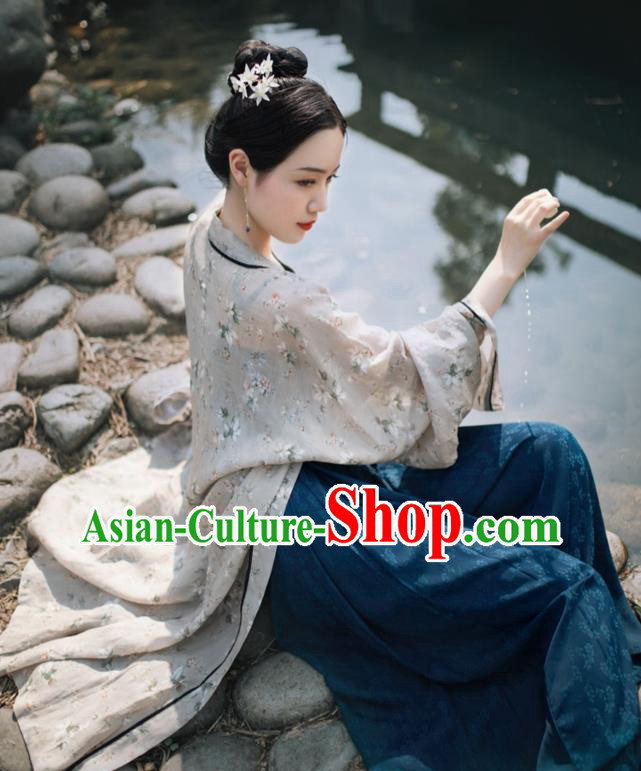 Chinese Song Dynasty Female Costumes Ancient Young Lady Clothing Handmade Hanfu Dresses