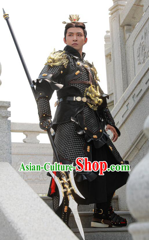 Chinese Ming Dynasty Hauberk Metal Armor Ancient General Chain Armor Costumes