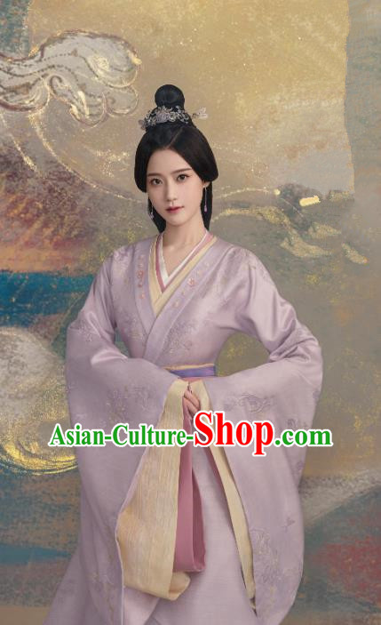 Chinese Ancient Noble Woman Clothing TV Series Love Like The Galaxy He Zhaojun Dresses Han Dynasty Royal Countess Garment Costumes