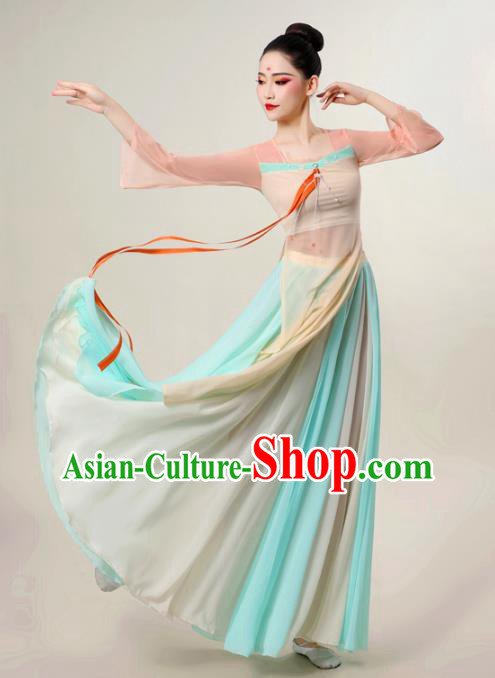China Dance Training Fashion Fan Dance Outfit Woman Solo Dance Clothing Classical Dance Costume