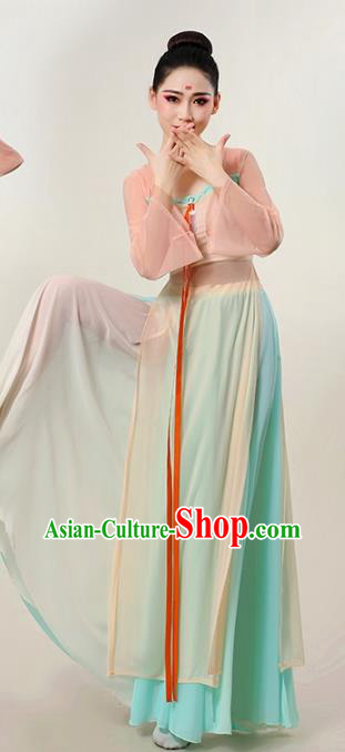 China Dance Training Fashion Fan Dance Outfit Woman Solo Dance Clothing Classical Dance Costume