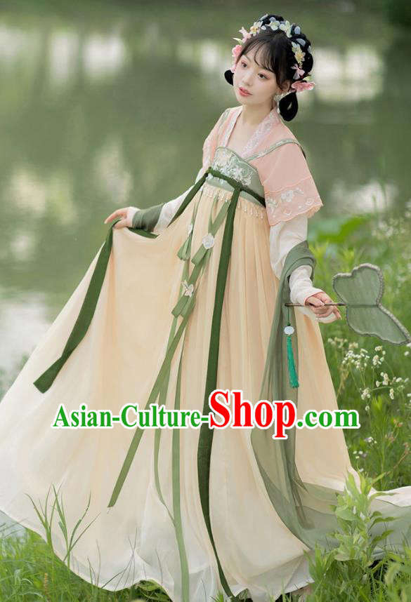 China Tang Dynasty Princess Dresses Ancient Noble Lady Garment Costumes Hanfu Clothing