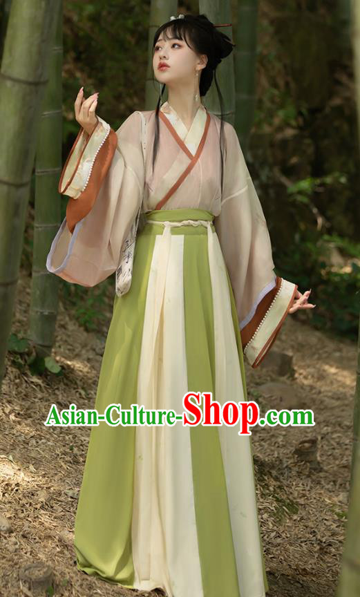 China Swordswoman Hanfu Clothing Jin Dynasty Princess Dresses Ancient Young Lady Garment Costumes Complete Set