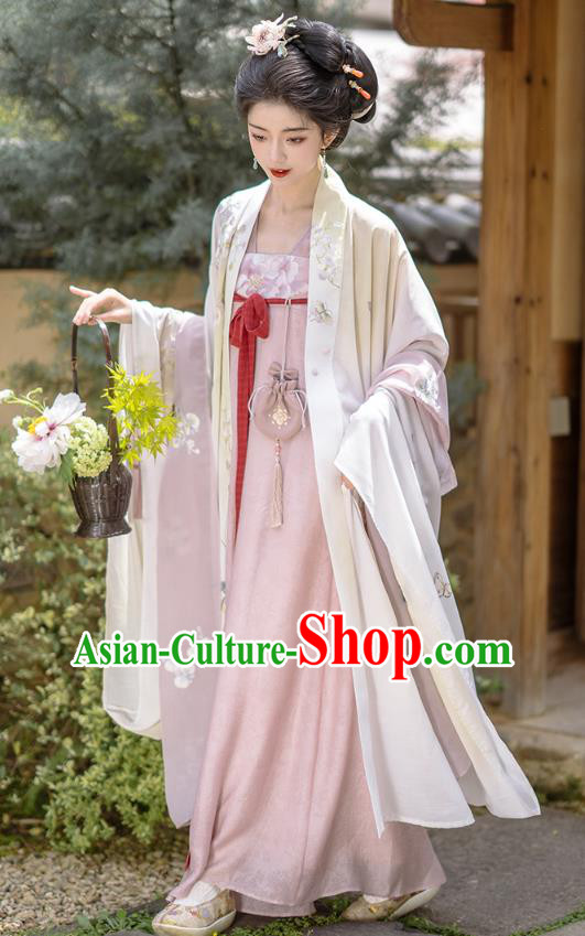 China Tang Dynasty Court Empress Clothing Ancient Noble Woman Garment Costumes Traditional Embroidered Hanfu Dresses