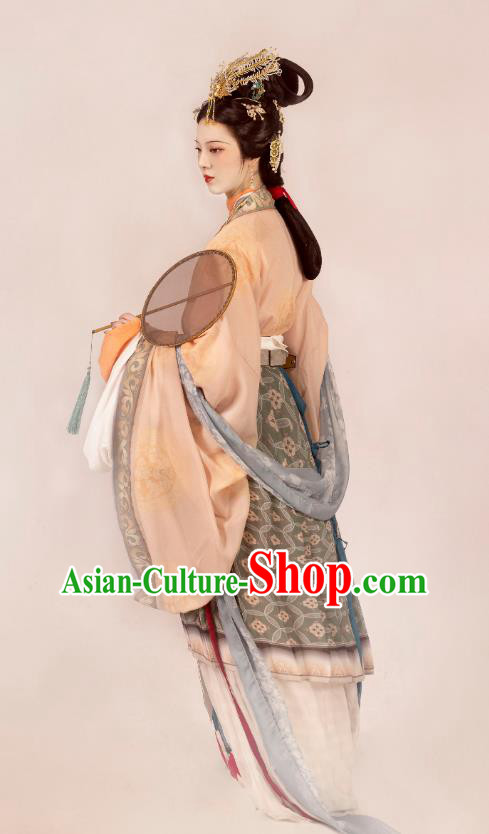 Chinese Song Dynasty Empress Dresses Traditional Hanfu Ancient Court Woman Garment Costumes Complete Set