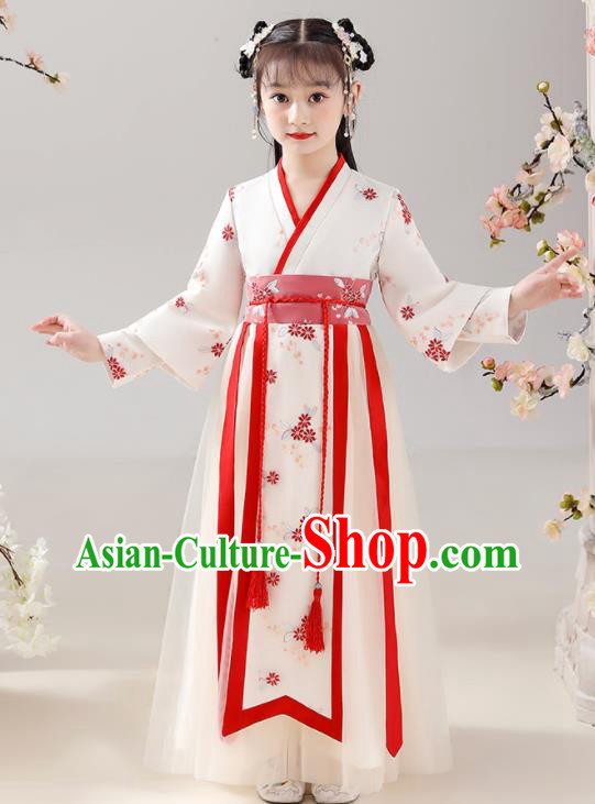 Girl Stage Performance Costume Chinese Model Contest Fashion Children Day Hanfu Clothing