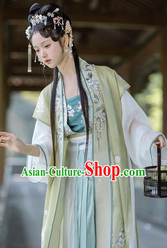 Female Hanfu Dress Chinese Ancient Royal Princess Clothing Song Dynasty Woman Embroidered Costumes Set