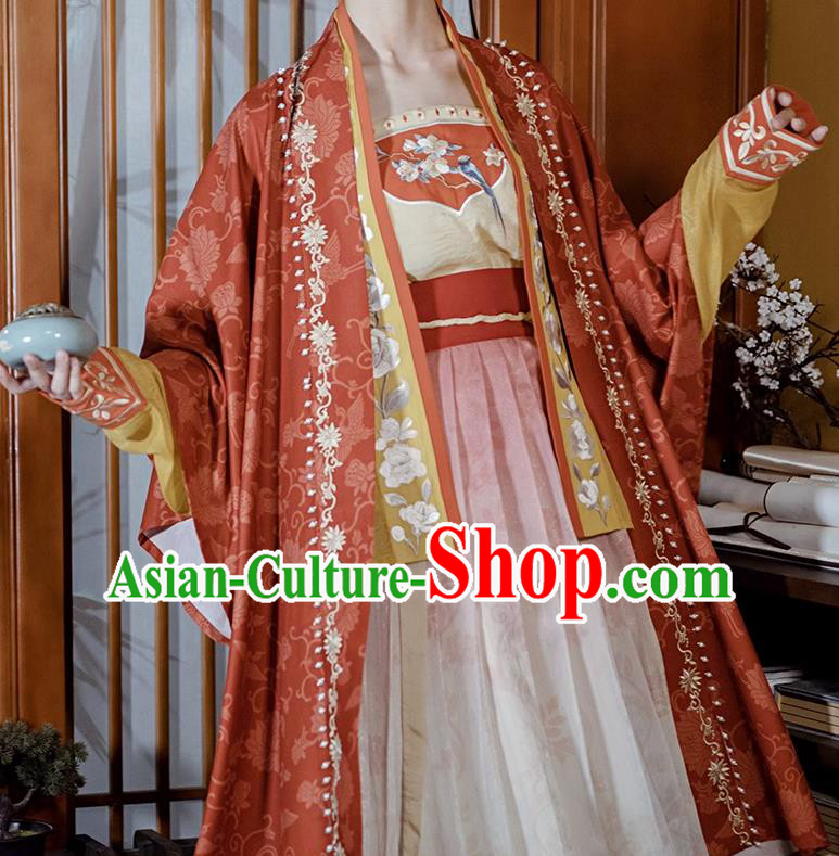Chinese Ancient Princess Clothing Song Dynasty Noble Woman Embroidered Costumes Female Hanfu Dresses