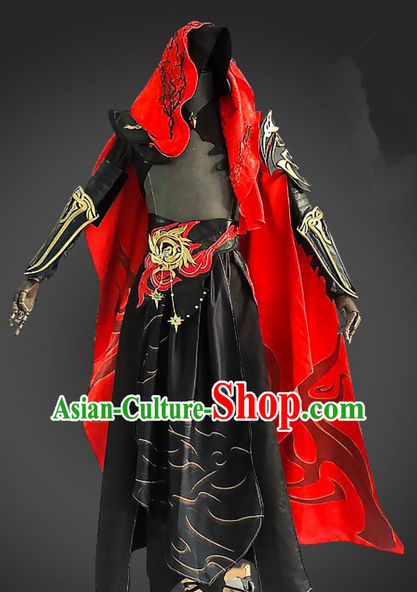 Cosplay Swordsman Black Clothes Jian Xia Qing Yuan NPC Xiao Tian Clothing Ancient Hero Costumes