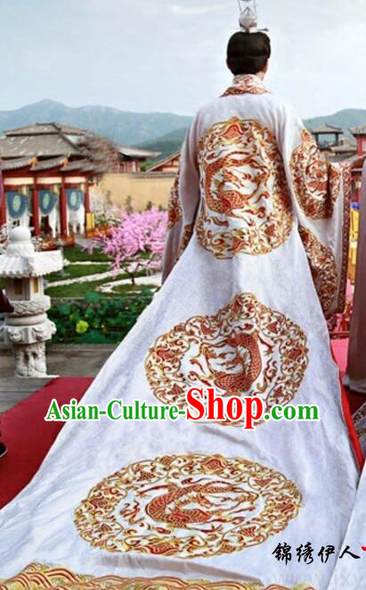 Ancient Chinese Tang Dynasty Emperor Clothing Li Zhi Xuanzong Imperial Costumes Complete Set