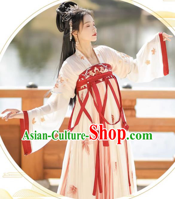 China Ancient Palace Lady Clothing Traditional Costumes Hanfu Ruqun Dresses Tang Dynasty Female Costumes