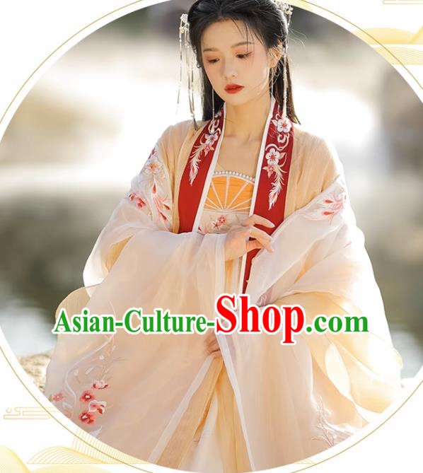 China Traditional Hanfu Costumes Ancient Princess Dresses Tang Dynasty Court Woman Clothing