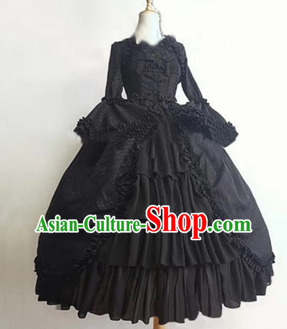 European Medieval Retro Gothic Court Short Dress For Women Suitable For Theatrical Performances Murder Mystery Detective Themed Events