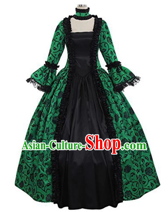 European Medieval Plus Size Women Palace Evening Gown Princess Dress