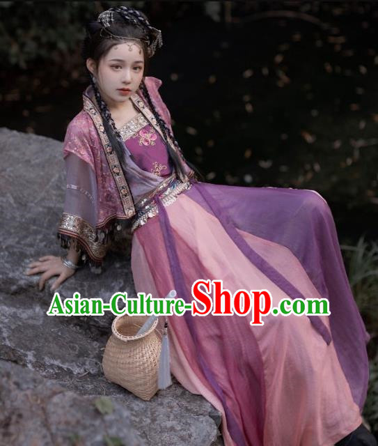 Zixuan Hanfu Women Song Dynasty Short Pair Of Cardigans With Slings And Half Sleeved Vests Twelve Torn Skirts