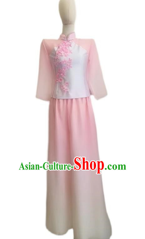 Classical Dance Spring Breeze Flower Letter Dance Performance Costume Performance Costume Folk Group Dance National Dance