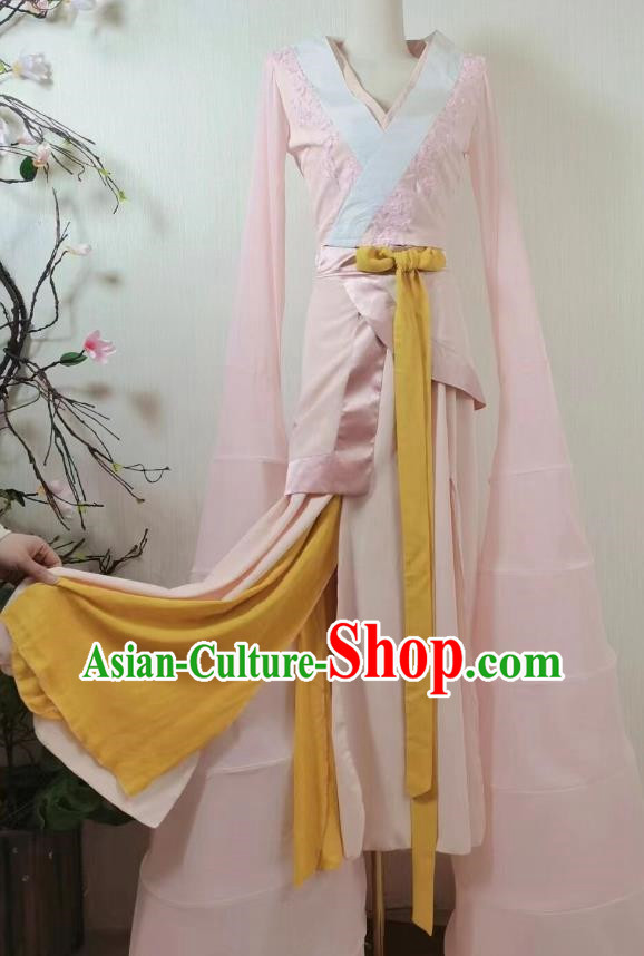 Group Dance Adult Prosperous Han And Tang Classical Dance Yaoguang Fu Same Style Gyro Water Sleeve Elegant Women Suit Dance Performance Costume