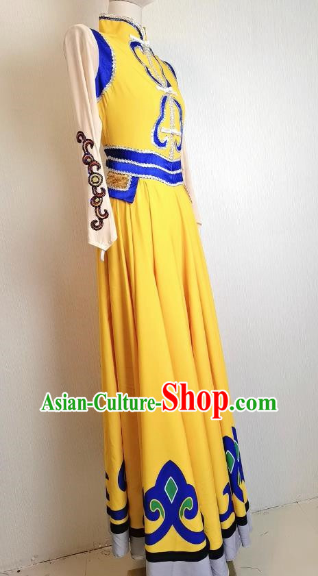 Mongolian Top Bowl Dancer Minority Costume Inner Mongolia Adult Lady Dance Costume Big Swing Skirt Stage Costume