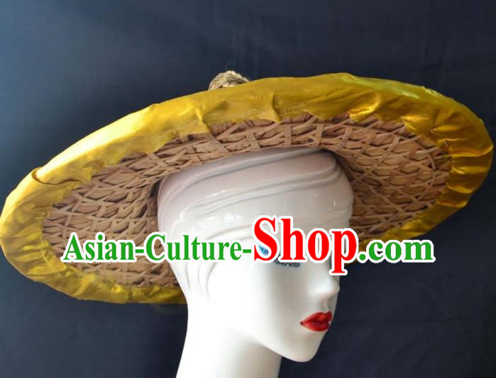 Guangxi Women Adult Minority Performance Hat Zhuang Nationality Folk Song Advanced Embroidery Handmade Headwear