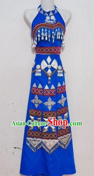 Hani Minority Costume 2 Piece National Festival Activity Costume National Dance Performance Costume