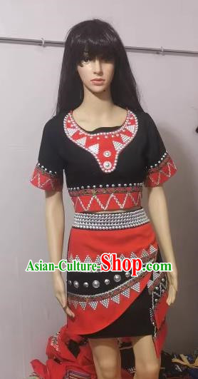 Women Dance Costumes Of The Wa Minority People In Lincang China Ethnic Yunnan Various Traditional Festival Costumes Of Ethnic Minorities Various Performance Costumes