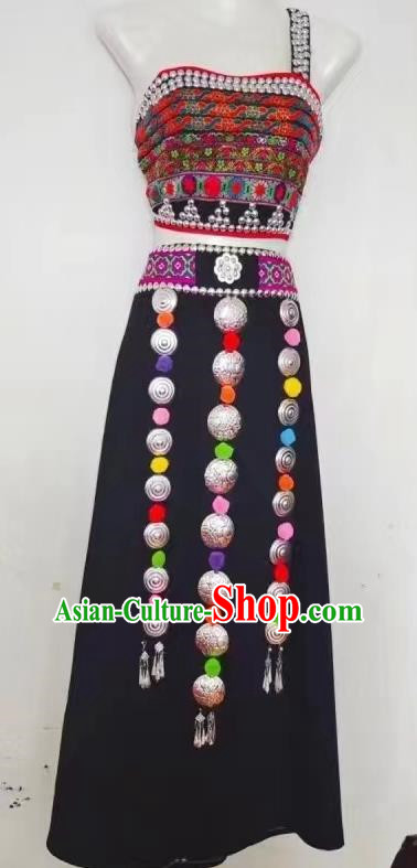 China Ethnic Yunnan Honghe Hani Minority Costumes Ethnic Minorities Traditional Festival Costumes Various Performance Costumes