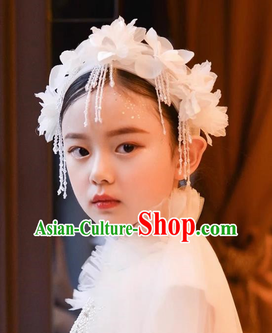 Flower Children Handmade Lace Dress Flower Girl Wedding Dress Hair Accessories Headwear