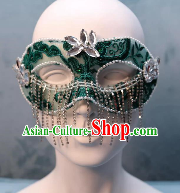 Tassel Mask Masquerade Half Cover Face Mask Antique Lace Eye Mask Party Gathering