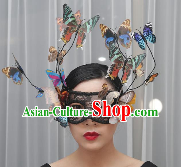 Exaggerated Branch Mask Heavy Handmade Retro Butterfly Masked Singer Halloween Carnival Masquerade Party