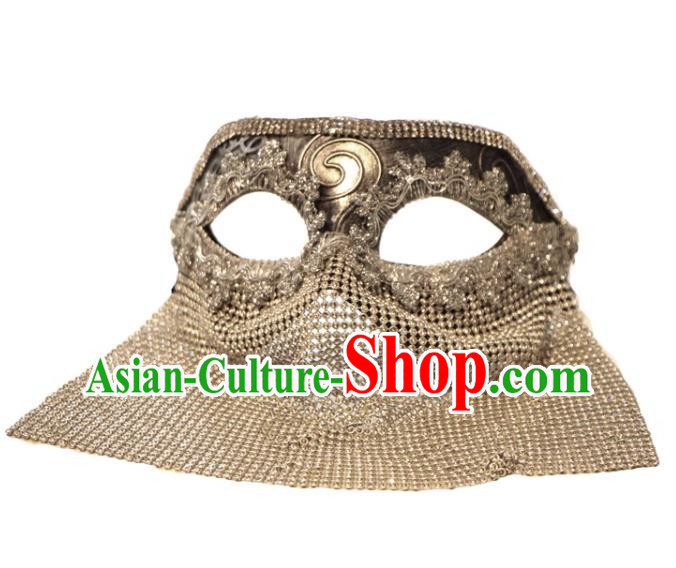 Silver Three Dimensional Feather Butterfly Metal Plating Texture Draped Veil Mask COS Performance Accessories