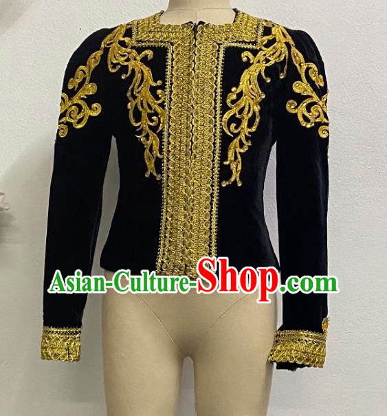 Men Cardigan Court Ballet Clothing Single Top Art Examination Performance Clothing