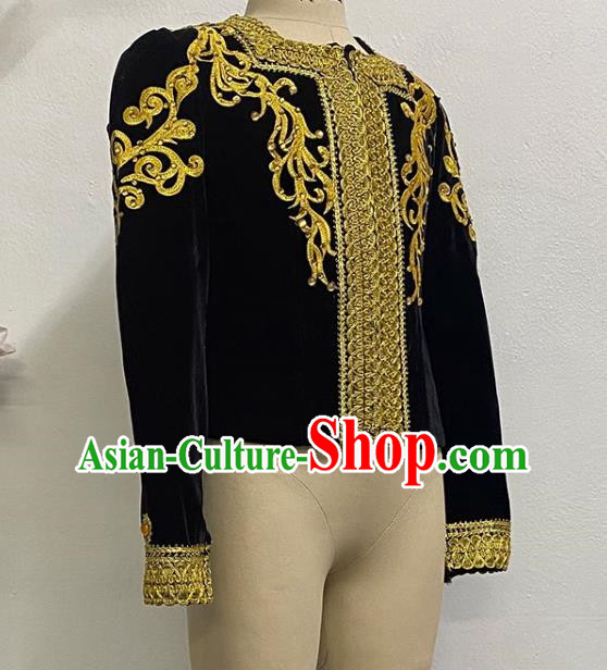 Men Cardigan Court Ballet Clothing Single Top Art Examination Performance Clothing