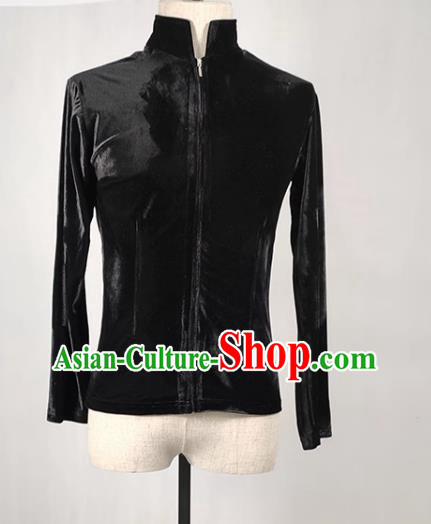 Men Ballet Adult Ballet Dance Training Suit Long Sleeved Golden Velvet