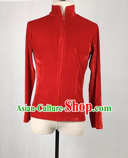 Men Ballet Adult Ballet Dance Training Suit Long Sleeved Golden Velvet