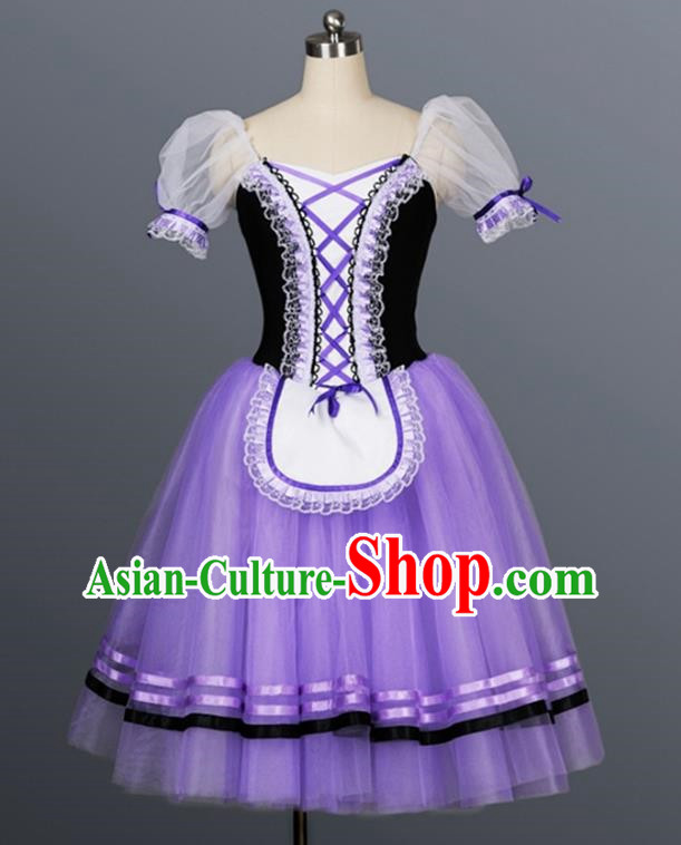 Professional Ballet Dance Performance Costume Ballet Fairy Puff Sleeve Long Skirt Children Tutu Skirt Girl