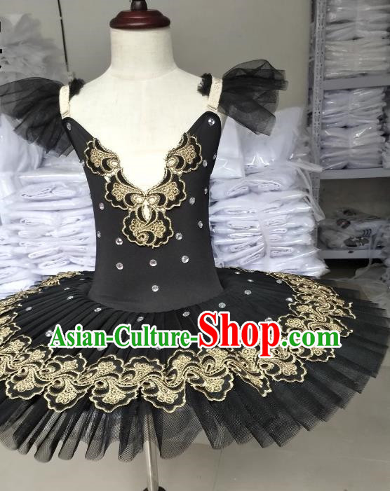 Children Professional Ballet Skirt Girls Little Swan Performance Dance Costume Female Gauze Skirt TUTU Tutu Skirt