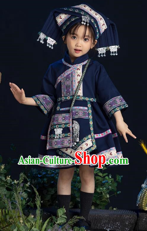 Children Children Ethnic Clothing Children Minority Miao Girls Clothes Zhuang Children Petit Skirt