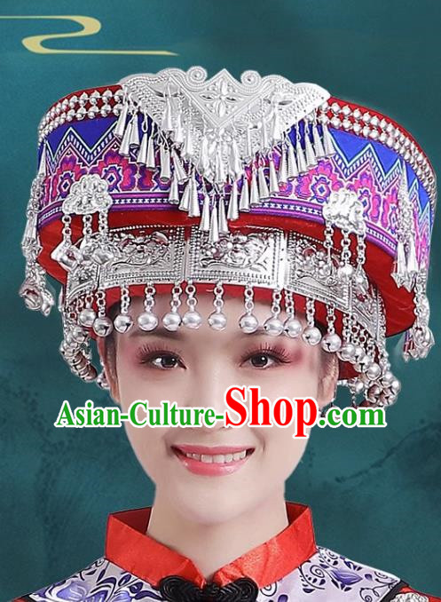 Ethnic Minority Hat Miao Tujia Zhuang Headdress Female Performance Stage Jewelry Yi Naxi