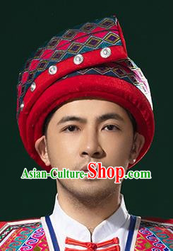 Ethnic Minority Hat Miao Tujia Zhuang Headdress Female Performance Stage Jewelry Yi Naxi