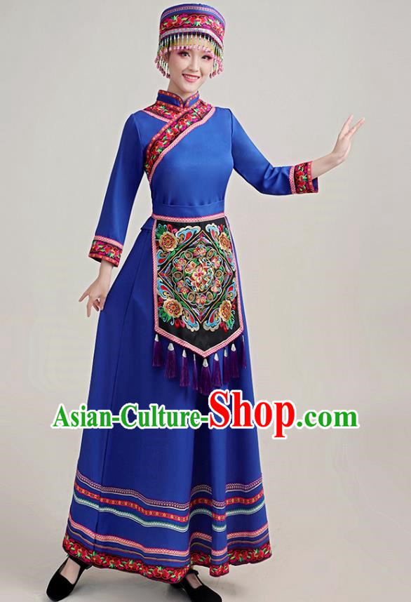 Dong Costume Female Minority Costume Adult Autumn And Winter Long Embroidery Stage Performance Costume Show