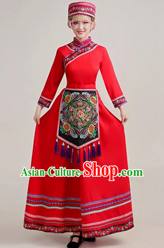 Dong Costume Female Minority Costume Adult Autumn And Winter Long Embroidery Stage Performance Costume Show