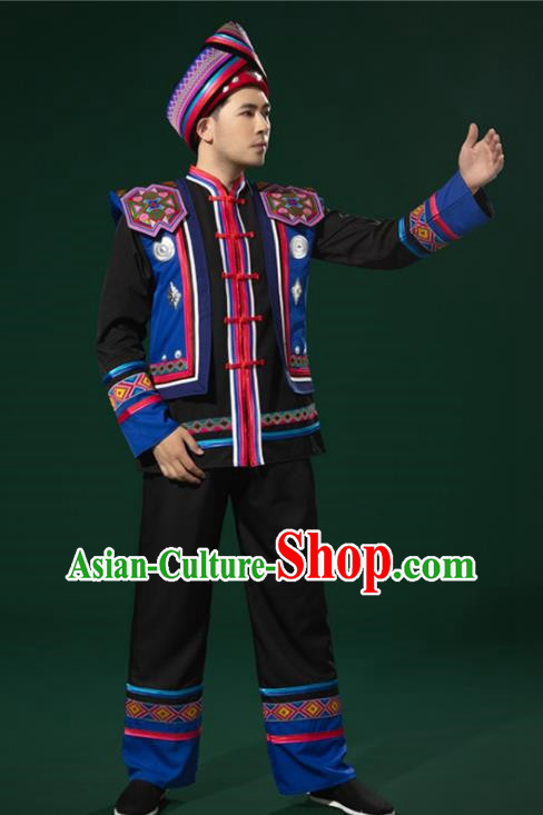 Ethnic Minority Costumes Male Guizhou Miao Yi Nationality Dong Nationality Yunnan Bai Nationality Tujia Yao Nationality Stage Performance Costumes