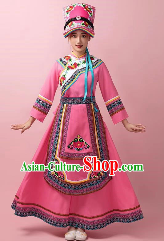Qiang Clothing Female Yi Ethnic Minority Clothing Sichuan Yi Female Clothing Stage Performance Costume Long Skirt