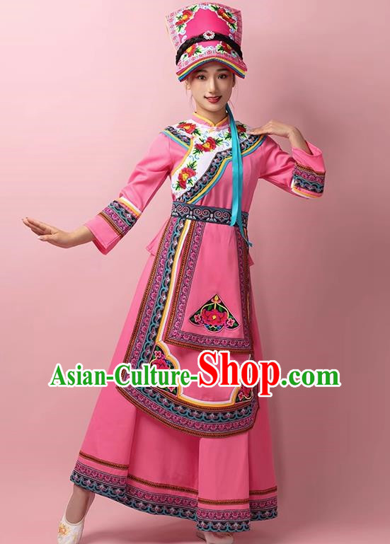 Qiang Clothing Female Yi Ethnic Minority Clothing Sichuan Yi Female Clothing Stage Performance Costume Long Skirt
