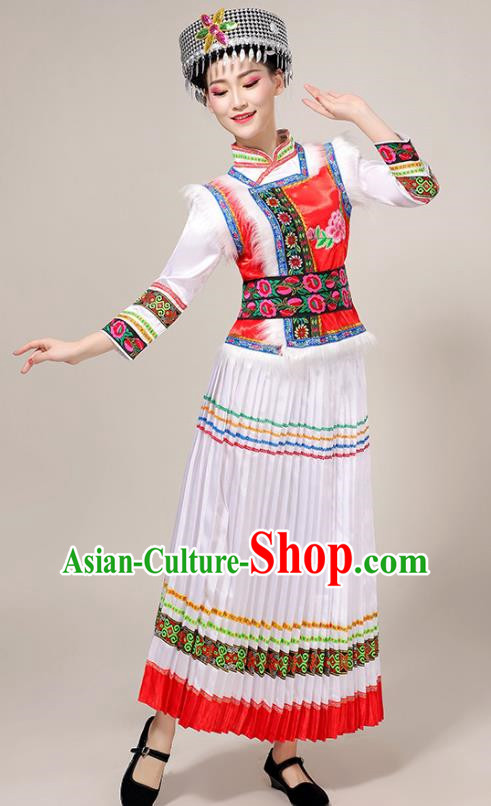 Ethnic Minority Costume Lisu Dance Performance Costume Adult Female Yunnan Performance Costume Suit Skirt